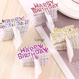 หนึ่งร้อยชิ้นน่ารักพลาสติกมินิสุขสันต์วันเกิดเค้กการ์ดที่มีสีสันจีนภาษาอังกฤษอบขายดี