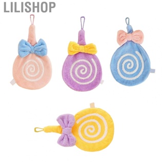 Lilishop Toddler Hanging Hand Towel  Lollipop Styling Skin Friendly Cute Hand Towel Soft Fluffy Touch with Lanyard for Bathroom