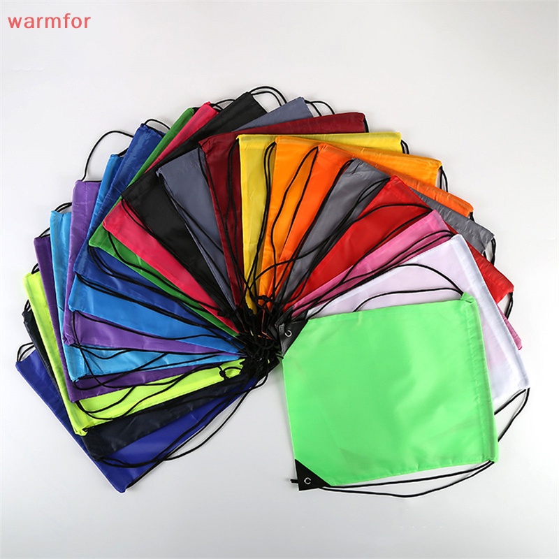 (warmfor) กระเป๋าเป้สะพายหลัง แบบผูกเชือก ขนาดพกพา สําหรับใส่รองเท้ากีฬา ยิม