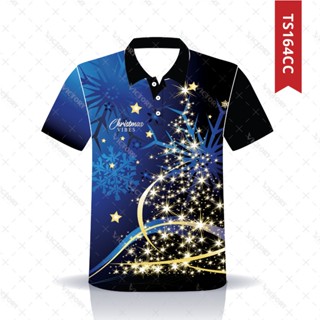 เสื้อยืด คอปก ผ้าไมโครไฟเบอร์ ลายคริสต์มาส Victory Jersey