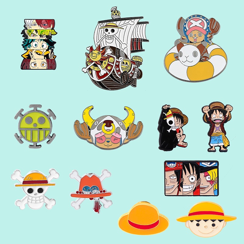 One PIECE Series เข็มกลัดโลหะผสม รูปลูฟี่ สําหรับตกแต่งกระเป๋าเป้สะพายหลัง นักเรียน