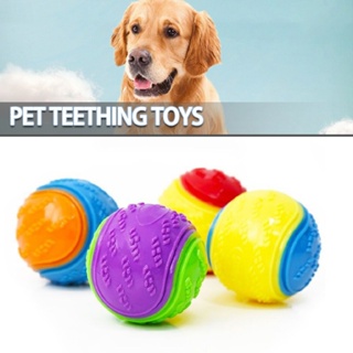 New Dog Squeaky Toys Balls Rubber Durable Bouncy Chew Ball Puppy Play Outdoor