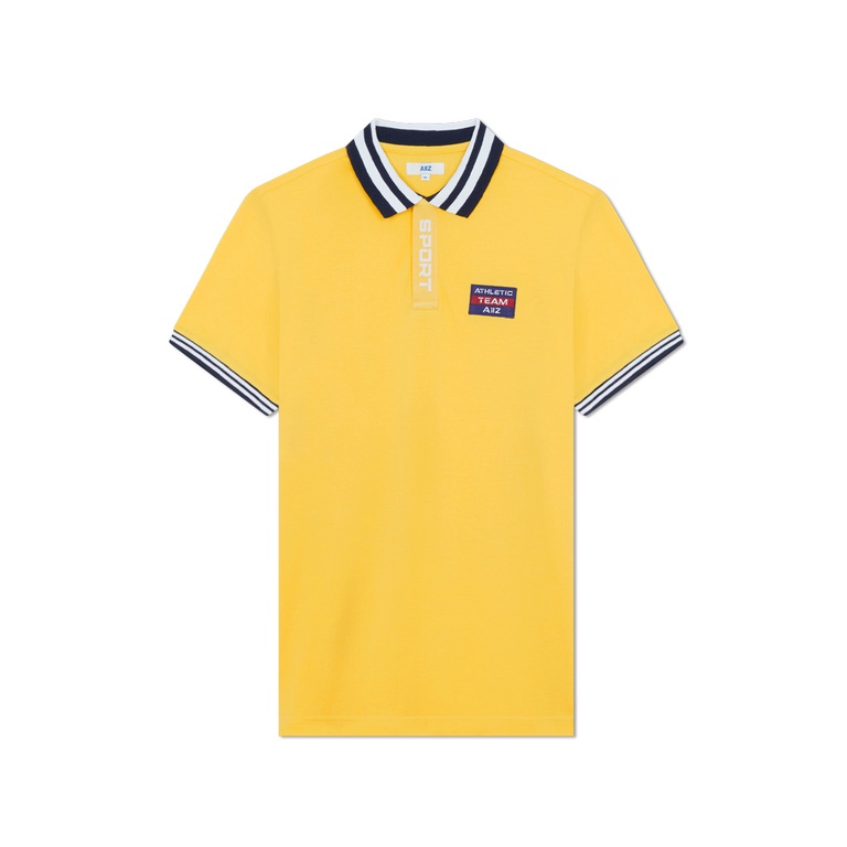 AIIZ (เอ ทู แซด) - เสื้อโปโลผู้ชาย ปักลายกราฟิก สไตล์สปอร์ตnMen's Sport Team Graphic Polo Shirts