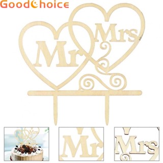 【Good】Cake Topper 13.5cm*13.4cm 1PCS Wedding Cake Topper Mr &amp; Mrs Cake Topper【Ready Stock】