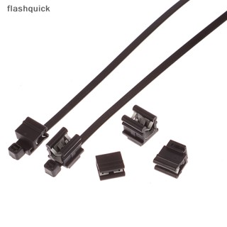 Flashquick 10 ชิ้น แผ่นโลหะรถยนต์ สายเคเบิล ไทร์ ท่อ ยึดขอบ ซิป สายรัดสายไฟ ดี