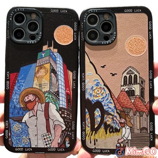 Go เคสโทรศัพท์มือถือ ลายภาพวาดสีน้ํามัน รูปกราฟฟิตี้ สไตล์เรโทร สําหรับ Iphone 14 13 12 11 Series