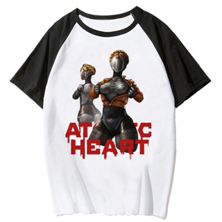 เสื้อยืด พิมพ์ลายการ์ตูน Atomic Heart สไตล์สตรีท สําหรับผู้หญิง