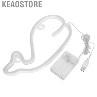 Keaostore Whale Neon Sign  Operated USB Powered  Light For Party SPM