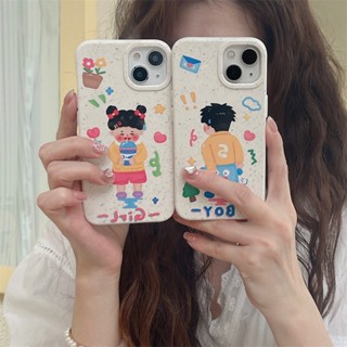 เคสโทรศัพท์มือถือ ซิลิโคนนิ่ม กันกระแทก ลายการ์ตูนตลก ย่อยสลายได้ เรียบง่าย สําหรับ Iphone 14promax 13 12 11 14pro 13pro