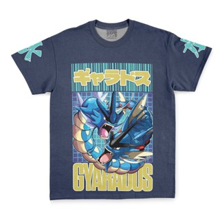 เสื้อยืด พิมพ์ลายโปเกม่อน Gyarados แฟชั่นสตรีท