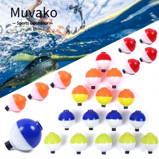 Muvako ลูกลอยตกปลา พลาสติก ABS สีขาว สีแดง 5 ชิ้น