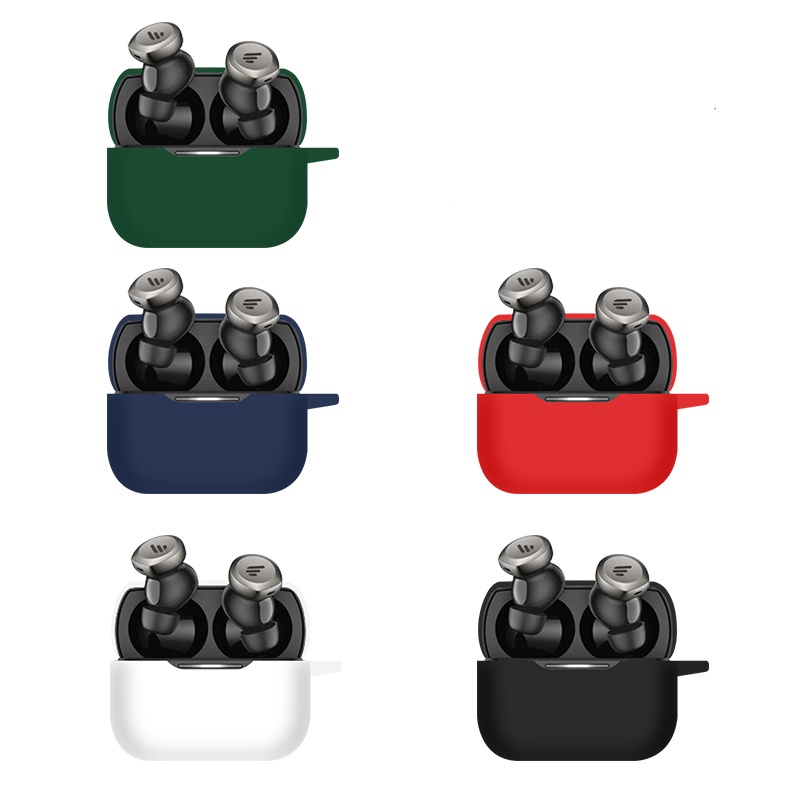 แฟชั่นSolid Color เข้ากันได้กับ Edifier W240TN เคสซิลิโคนอ่อนนุ่มหูฟังเคสป้องกันพร้อมพวงกุญแจ