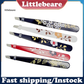 &lt;littlebeare&gt; แหนบสเตนเลส ลายดอกไม้ กําจัดขนคิ้ว เครื่องมือแต่งหน้า