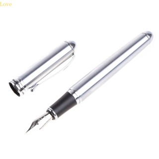 Love ขายดี Jinhao X750 ปากกาหมึกซึม สเตนเลส ขนาดกลาง 18KGP สีเงิน