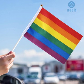 [Noel.th] ธง LGBT สีรุ้ง ขนาด 20X28 ซม. สําหรับตกแต่งบ้าน เทศกาล