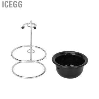 Icegg Men s Shaving Bowl Beard Care Cleaning Stainless Steel Stand Shavi