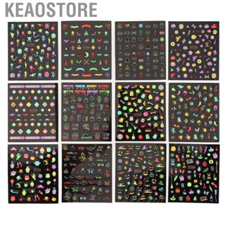 Keaostore 12 Sheets Nail  Self Adhesive DIY Lasting Multifuctional Hallowe