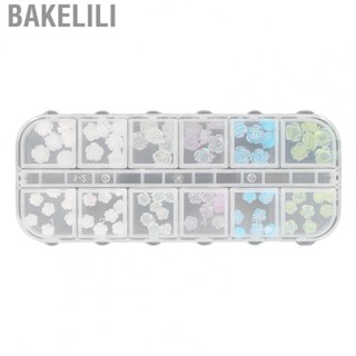 Bakelili 1 Box Flower Nail Charms Set Portable Accessory Decorative Craft Charm for Travel Performance