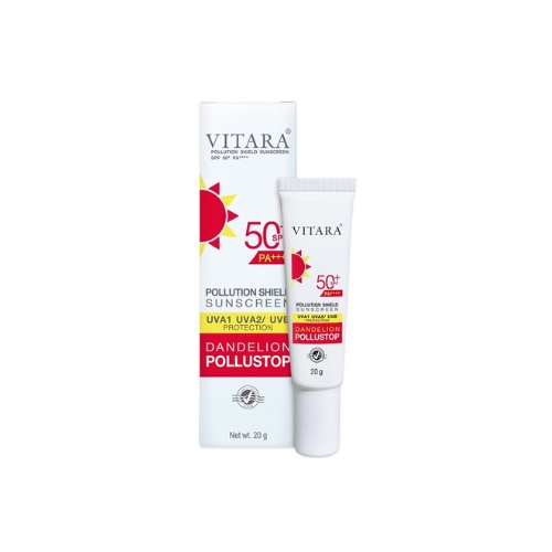 ครีมกันแดด เนื้อครีมสีขาว บางเบา Facial Sunscreen/vitara pollution shield sunscreen 20 กรัม SPF50+ PA++++