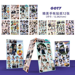 Got7 สติกเกอร์อัลบั้ม สําหรับตกแต่งแล็ปท็อป โทรศัพท์มือถือ กระเป๋าเดินทาง DIY 12 แผ่น ต่อแพ็ค