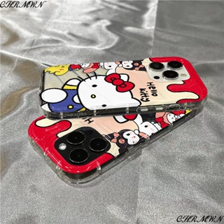 เคสโทรศัพท์มือถือ แบบนิ่ม ลายการ์ตูนคิตตี้ กันกระแทก สําหรับ Apple Iphone 11max 12 14pro 7 13ins 8p