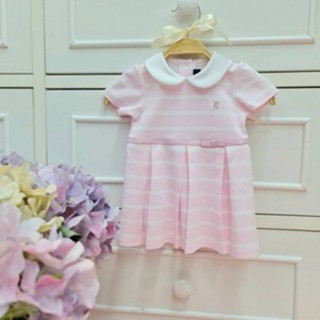Baby gigi dress ริ้วชมพู จากป้าย 1,090.- บาท