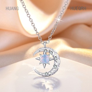 Hueqrh สร้อยคอโซ่ จี้รูปดวงจันทร์ ดาว ของขวัญ สําหรับผู้หญิง