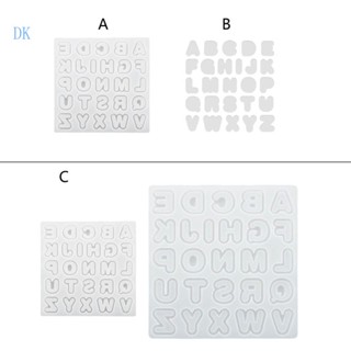 Dk แม่พิมพ์เรซิ่น อีพ็อกซี่ รูปตัวอักษร สําหรับทําเครื่องประดับ