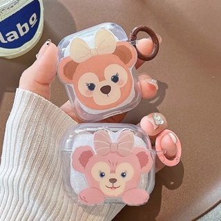 เคสหูฟังบลูทูธไร้สาย แบบใส กันกระแทก ลายการ์ตูนหมีน่ารัก สําหรับ Airpods 1 2 Airpods 3 Pro2