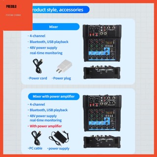 [Predolo] เครื่องมิกเซอร์เสียง พร้อมไมโครโฟนไร้สาย แบบคู่ สําหรับ DJ Mixing PC Recording Live