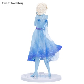 ตุ๊กตาฟิกเกอร์ PVC รูปการ์ตูนเจ้าหญิงเอลซ่า Frozen Snow Queen ขนาด 21 ซม. เหมาะกับของขวัญวันเกิดคริสต์มาส ของเล่นสําหรับเด็ก