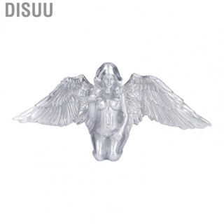 Disuu Garden Sculpture  Silver Desktop Ornament Angel Wing for Christmas Bedroom Decoration