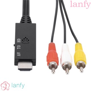 Lanfy สายเคเบิลแปลง AV เป็น HDMI เป็น AV HDMI เป็น AV AV เป็น HDMI 1 เมตร (39.37 นิ้ว) AV เป็น HD สําหรับทีวี