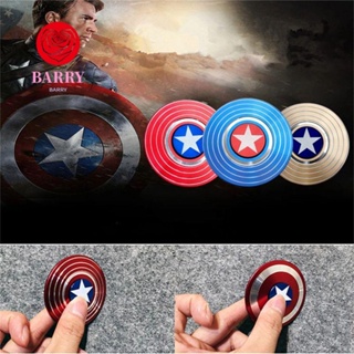 BARRY ของเล่น Fidget Spinner โลหะ ลายกัปตันอเมริกา มาร์เวล กัปตันสไปเดอร์แมน สําหรับเล่นคลายเครียด