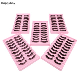 &lt;Happybay&gt; ขนตาปลอม ขนมิงค์ 3D แบบสั้น ยาวธรรมชาติ ลดราคา 10 คู่