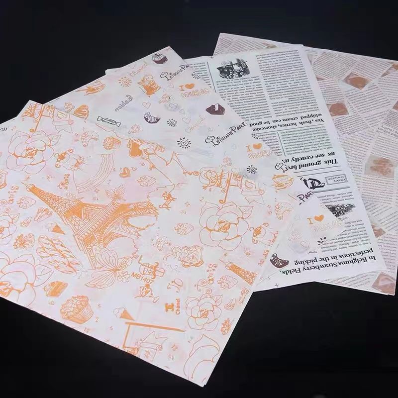 [กระดาษกันจาระบี] กระดาษห่ออาหาร ถาดกันจาระบี กระดาษเบอร์เกอร์ ขนมปัง กระดาษดูดซับแซนวิช กระดาษห่ออาหารค่ํา เค้ก เบนโตะ กล่องกระดาษ