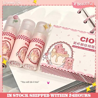 Ciov ลิปสติก ลิปกลอส เนื้อแมตต์ กันน้ํา ติดทนนาน ไม่ติดแก้ว เครื่องสําอางแต่งหน้า 3 สี ต่อชุด