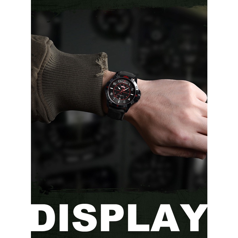 Relógio Masculino NAVIFORCE แฟชั่นนาฬิกาสปอร์ตผู้ชายสายไนลอนนาฬิกาข้อมือควอตซ์กันน้ํา