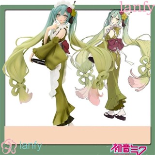 Lanfy โมเดลฟิกเกอร์ PVC รูปการ์ตูน Miku Matcha Ice Cream Hatsune Miku ขนาด 23 ซม. ของขวัญ สําหรับเก็บสะสม