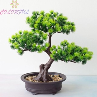 【COLORFUL】Artificial Plants Bonsai Small Tree Pot Plant Flowers Potted Ornaments For Décor