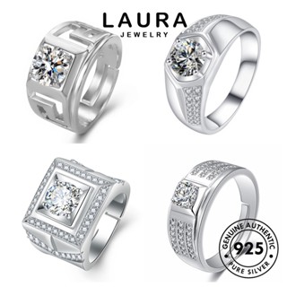 Laura Jewelry Moissanite แหวนเงิน 925 ประดับเพชร เรียบง่าย เครื่องประดับ สําหรับผู้ชาย M082