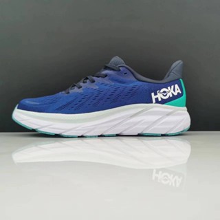 ใหม่ รองเท้าวิ่ง HOKA ONE ONE Clifton 8 ดูดซับแรงกระแทก สีฟ้า สีเขียว 2023 FNUY