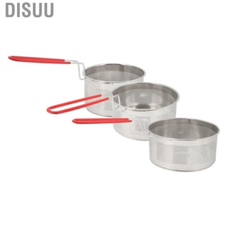 Disuu NEY Deep Fryer  Round 304 Stainless Steel Fry Baskets With Handle