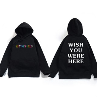 ใหม่ล่าสุด เสื้อฮู้ดดี้ แบบสวมหัว ลาย Travis Scott Astroworld Wish You Were Here Different แฟชั่น สําหรับผู้ชาย