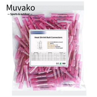 MUVAKO ขั้วต่อสายไฟ 22-16 เกจ ตัวเมีย มีฉนวนกันความร้อน สีแดง สําหรับรถยนต์ 100 ชิ้น