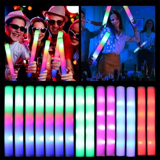 แท่งไฟ LED ฟองน้ํา หลากสีสัน ใช้ซ้ําได้ สําหรับงานปาร์ตี้ งานรื่นเริงดนตรี เทศกาล