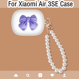 【คุณภาพสูง】เคสหูฟัง แบบนิ่ม ประดับโบว์ สามมิติ สําหรับ Xiaomi Air 3SE Air 3SE