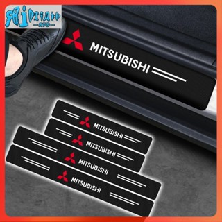 Rto สติกเกอร์คาร์บอนไฟเบอร์ สําหรับติดขอบประตูรถยนต์ Mitsubishi 4 ชิ้น