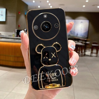 พร้อมส่ง เคสโทรศัพท์มือถือ ลายหมีน่ารัก พร้อมขาตั้ง สําหรับ Realme 11 Pro+ Plus 5G C53 NFC GT NEO5 SE 4G Realme11 11Pro Realme11Pro+