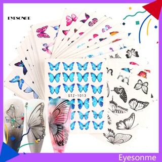 Eyes สติกเกอร์ ลายผีเสื้อ มีกาวในตัว หลากสี สําหรับติดตกแต่งเล็บ 30 ชิ้น